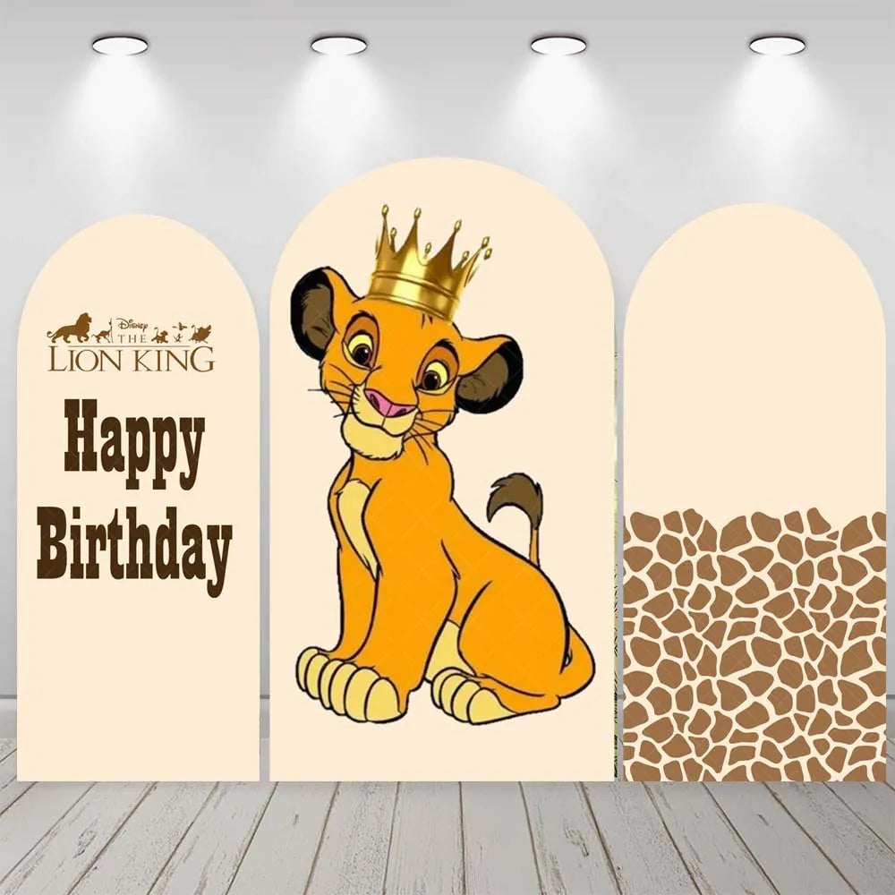 Custom Name Disney The Lion King Arch Backdrop Kids Birthday Party Cartoon Simba Decor Cover Baby Shower Photography Background