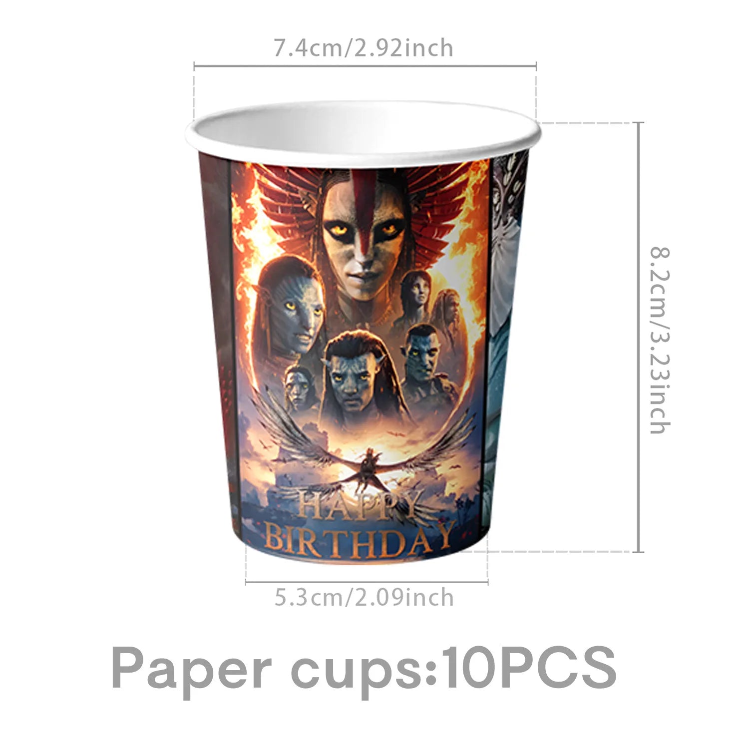Avatar 3 Creative Theme Movie Party Decorations: Birthday Paper Plates, Paper Cups, Paper Towels, Tablecloths, and Banners