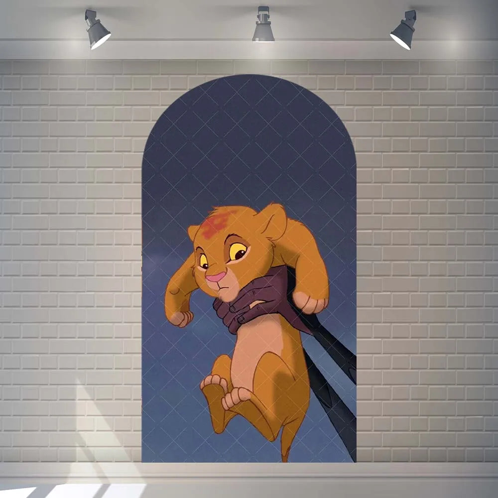 Custom Name Disney The Lion King Arch Backdrop Kids Birthday Party Cartoon Simba Decor Cover Baby Shower Photography Background
