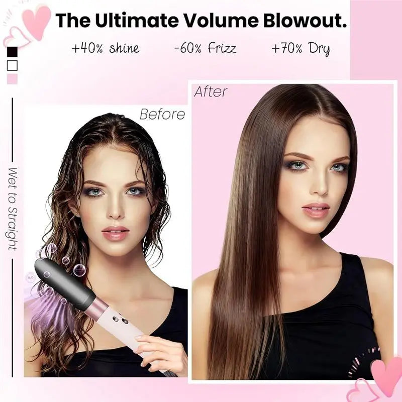 Upgraded Hair Straightener Attachment For Dyson Airwrap HS01 HS05 HS08, Gentle Airflow Smooth Nozzle For Air Wrap