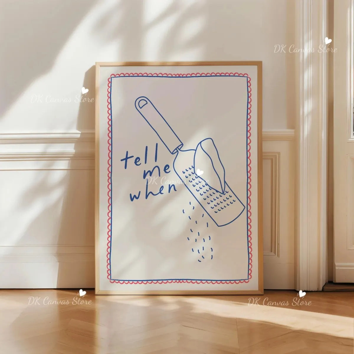 "Tell Me When" Quote Canvas Print Poster Funny Coffee Wine Cheese Cooking Art Prints Restaurant Kitchen Wall Art Home Decor