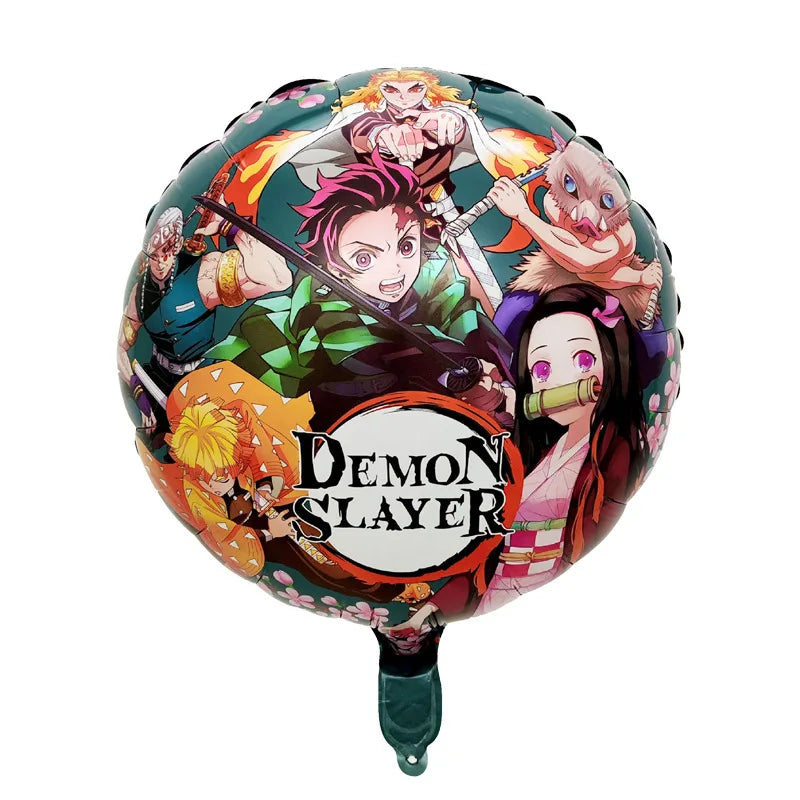 Demon Slayer Balloon Set Happy Birthday Banner Party Decor Kimetsu No Yaiba Latex Balloon Baby Shower kids Favors Gift Supplies