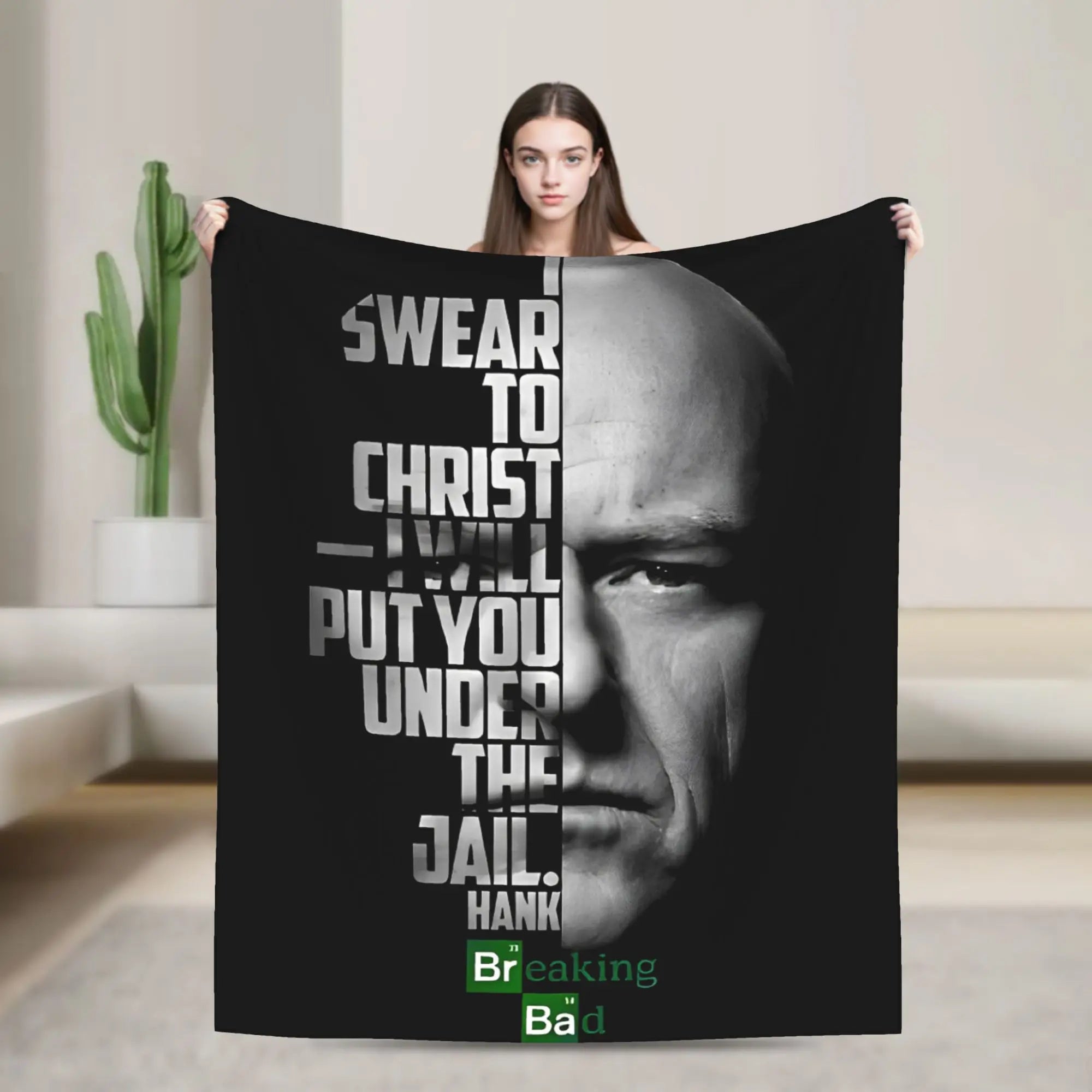 Bryan Cranston Blanket Breaking Bad Walter White Plush Novelty Warm Throw Blanket for Bed Sofa  Winter