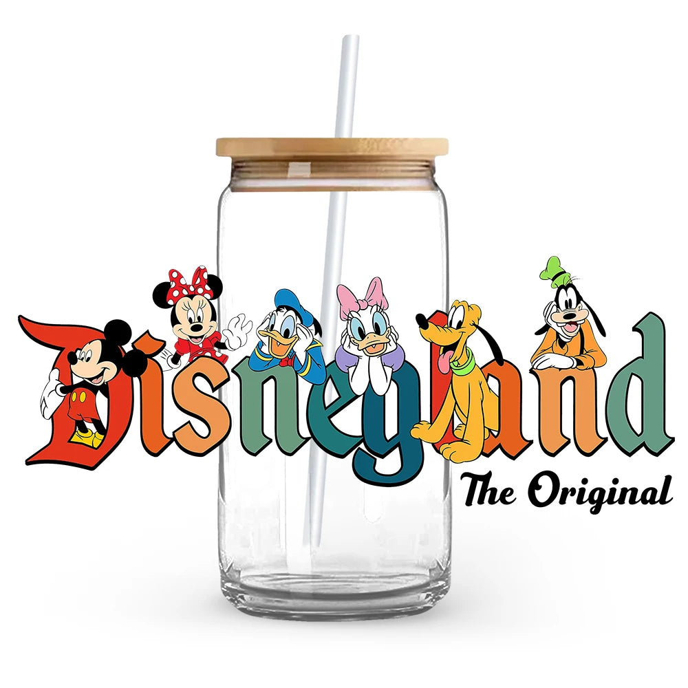 Cartoon Cute Princess Mickey Minnie Stitch Vinyl Sticker For Clothes Iron On Transfer Applique Decor Washable Fusible Patch