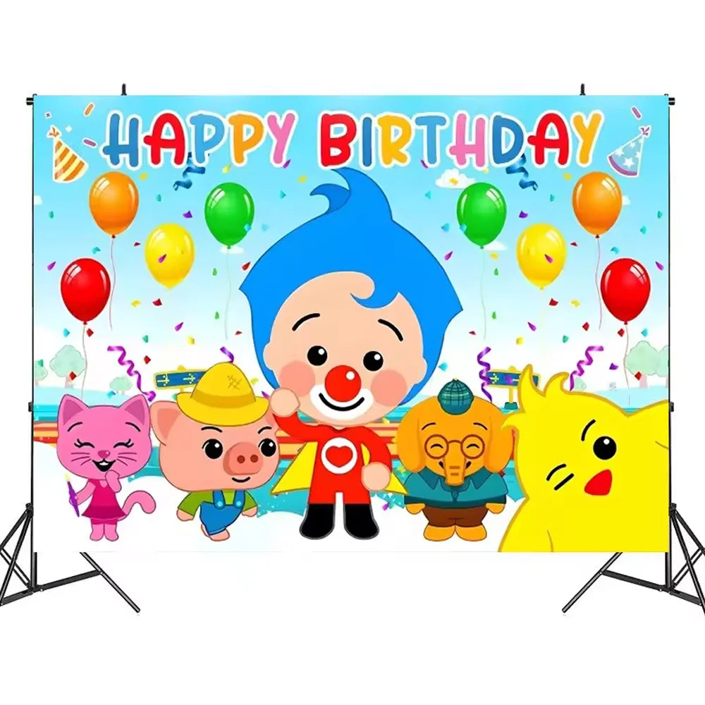 Circus Birthday Party Decor Set Clown Balloons Disposable Tableware Tablecloth Cup Kids Boy Party Supplies Baby Shower Gifts