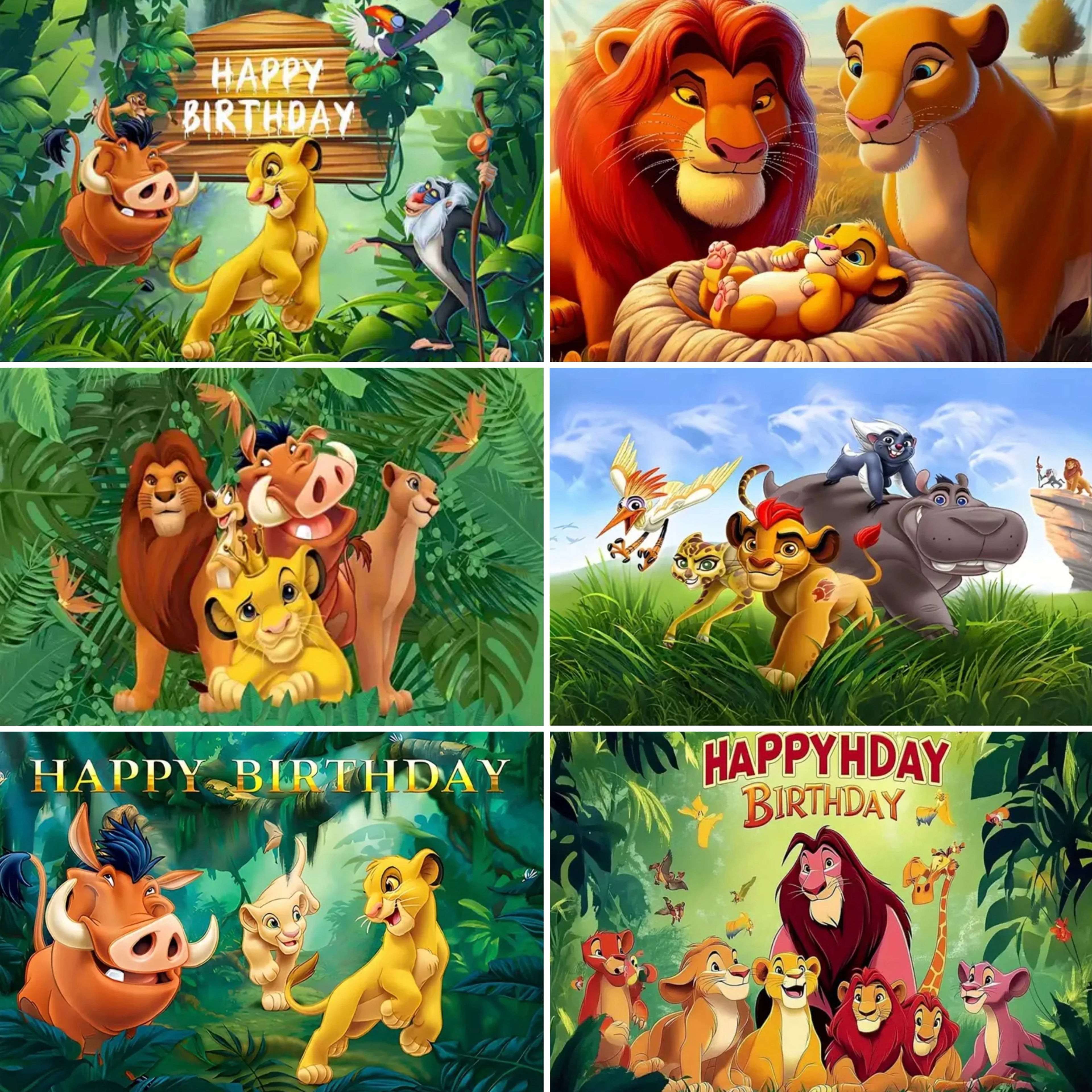 Disney Lion king Simba Party Decoration Backdrop Lion king Jungle Animals Birthday Party Supplies Decor Banner Baby Baptism Gift