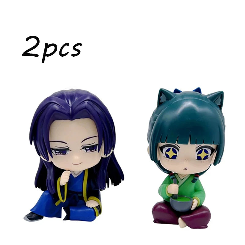 Anime The Apothecary Diaries Figure Maomao Sitting Posture National style  Pvc Model Kawaii cross-legged Collectible Model Doll