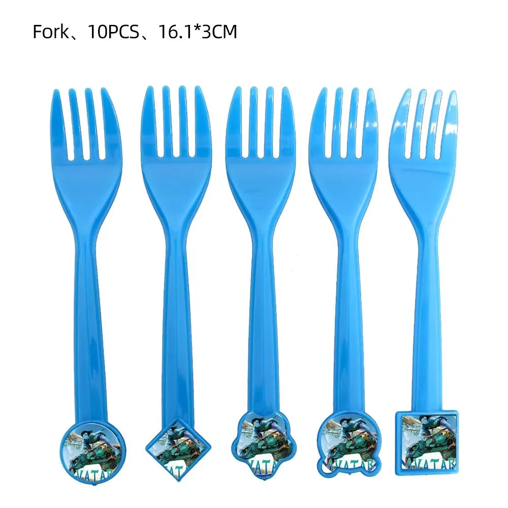 Disney Movie Avatar Birthday Party Decor Disposable Tableware Avatar 2 Balloons Set Cake Topper Gift Bags Baby Kid Party Supplie