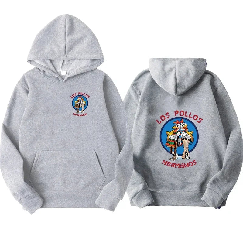 Autumn Winter Fleece Breaking Bad Hoodie Los Pollos Hermanos Chicken Brothers Print Sportwear Men Women Fashion Loose Sweatshirt