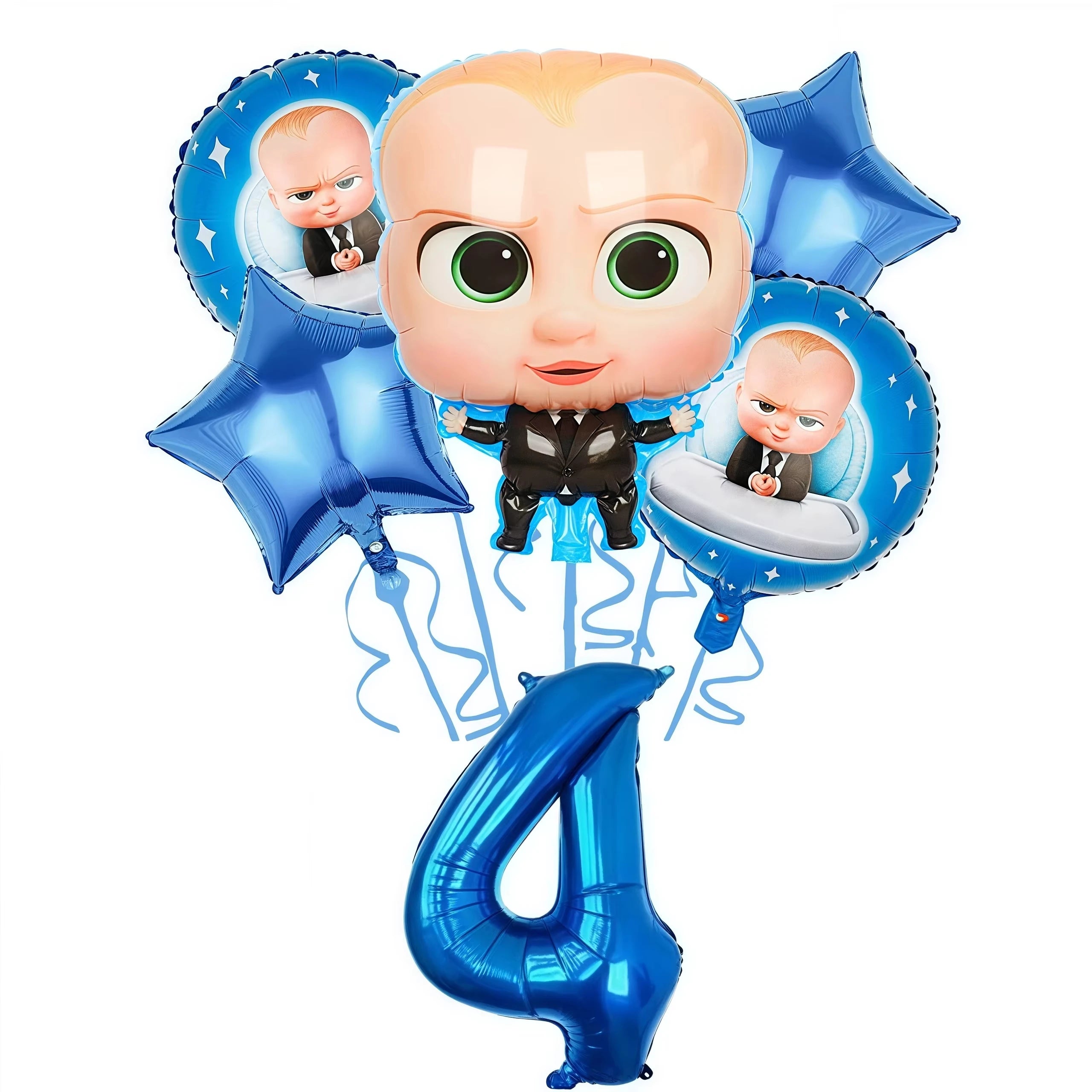 Cartoon Bossed Baby Theme Newborn 1st Birthday Party Decor Disposable Tableware Background Balloon Kid Baby Shower Supplies Gift