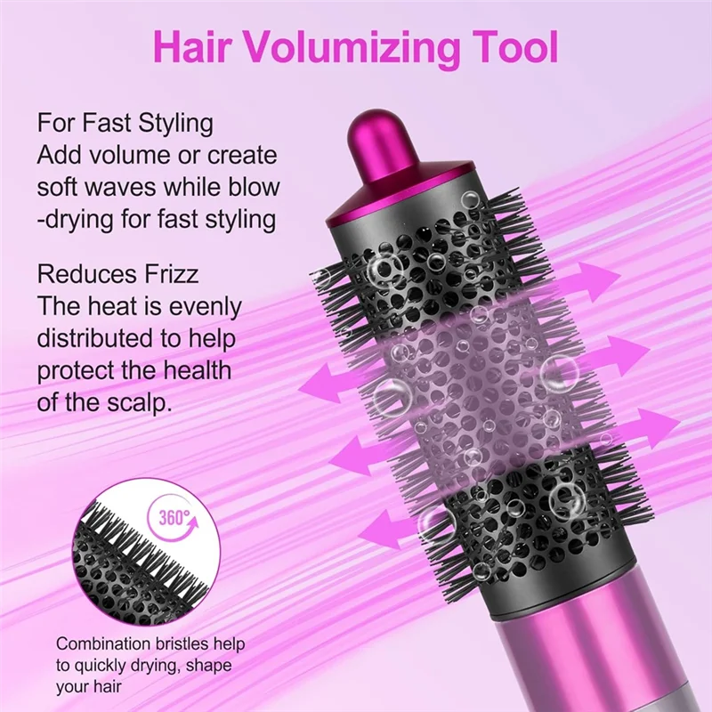 Round Brush & Airflow Attachment For Dyson Airwrap Styler HS01 HS05 HS08 For Smooth Hair Style And Hair Curling