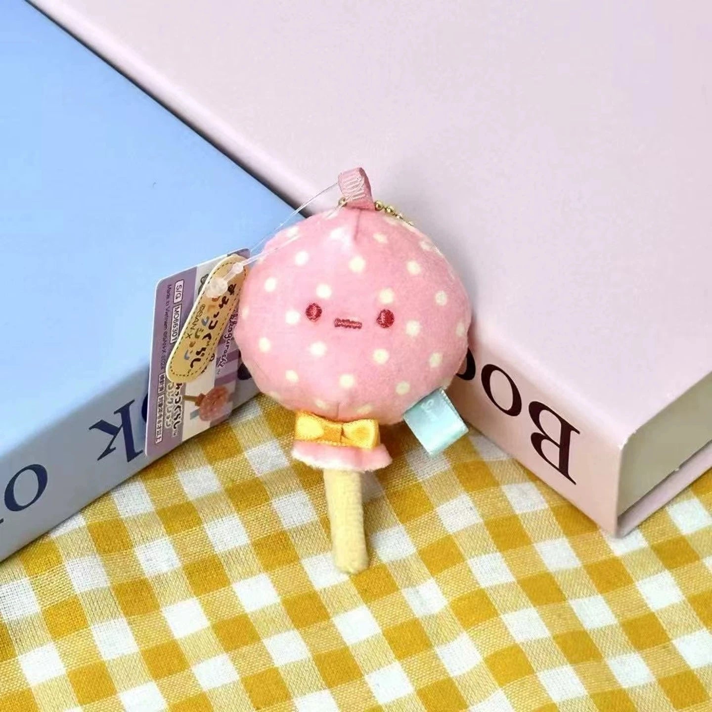 Cute Sumikkogurashi Plush Keychain Potted Plant Vegetable Kawaii AppleToast Soft Stuffed Broccoli Keychain Accessorie Gifts