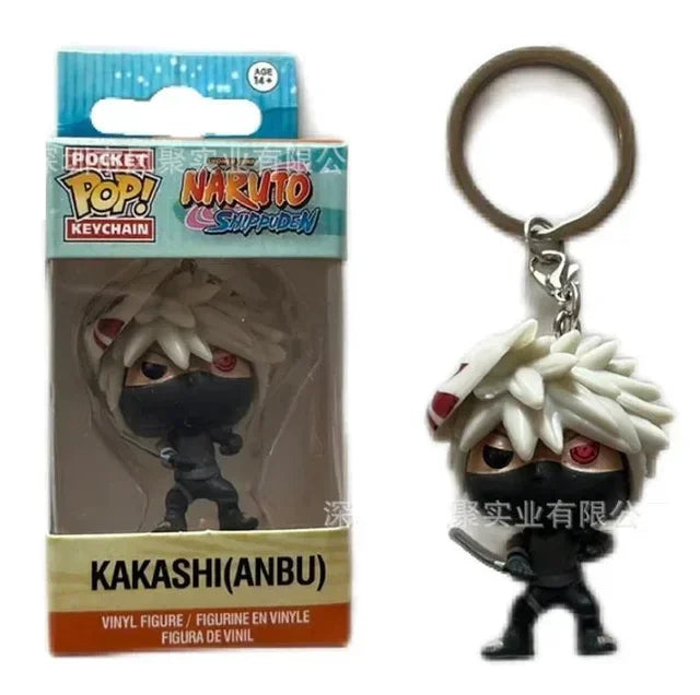 Funko POP New NARUTO Jiraiya Kurama Sasuke Kakashi Madara Sasuke Uchiha Kawaki Boruto Pocket Pop Keychain Model Toys Gifts