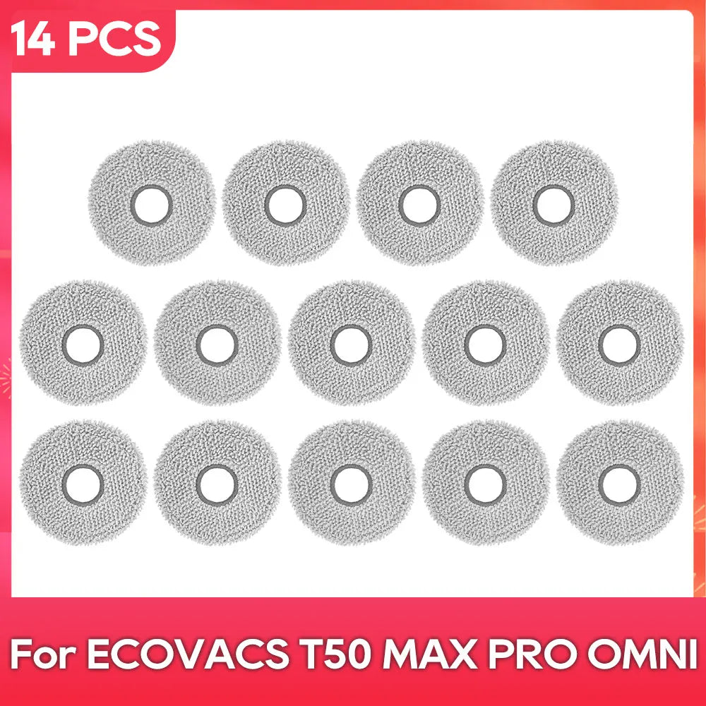 Compatible For ( ECOVACS T50 MAX PRO OMNI ) Replacement Parts Accessories Main Side Brush Mop Cloth Dust Bag Hepa Filter