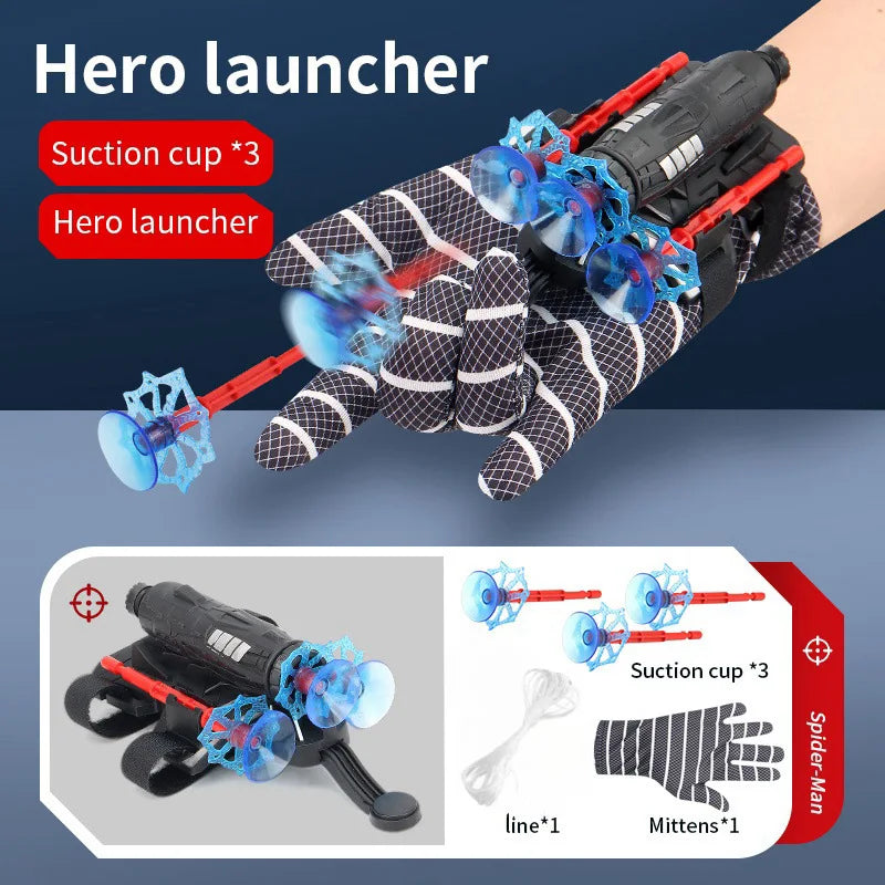 Anime Characters Children Toys Wrist Toy Set Action Figure New for Spiderman Glove Launcher Set Role Play Figures Hobbies