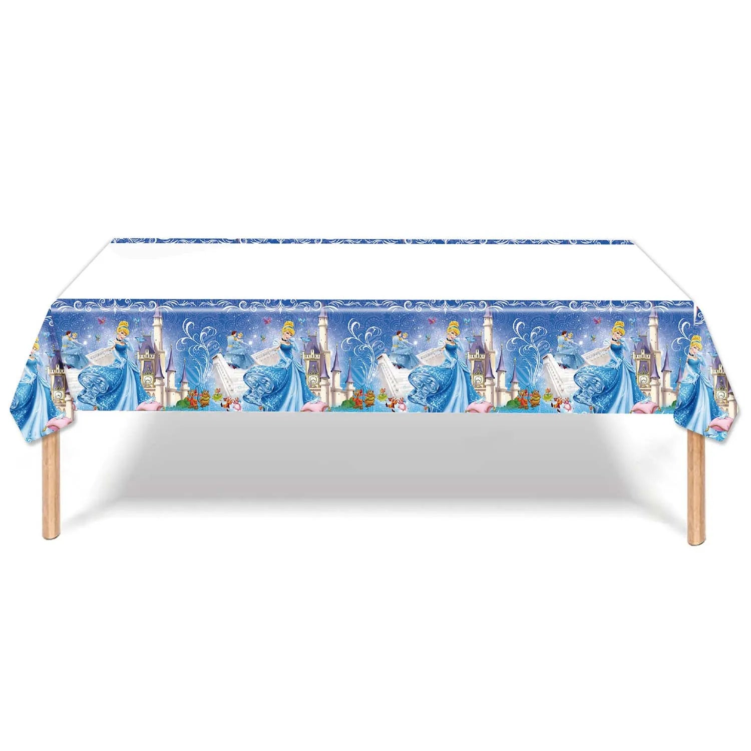 Disney Cinderella Theme Party Supplies Girls Birthday Decoration Tableware Set Paper Cup Plate Tablecloth Balloon Baby Shower