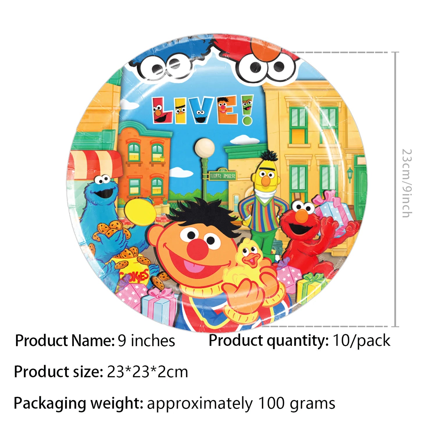 Disney Cartoon SEsame-Streets Birthday Party Set Supplies Kids Disposable Tableware Balloon Cake Topper Banner Plates Decoration