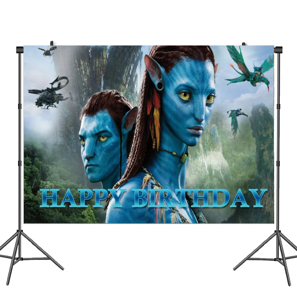 Customizable The Movie Avatar Balloon Birthday Party Decoration Banner Cake Topper Child Birthday Party Supplise Baby Shower