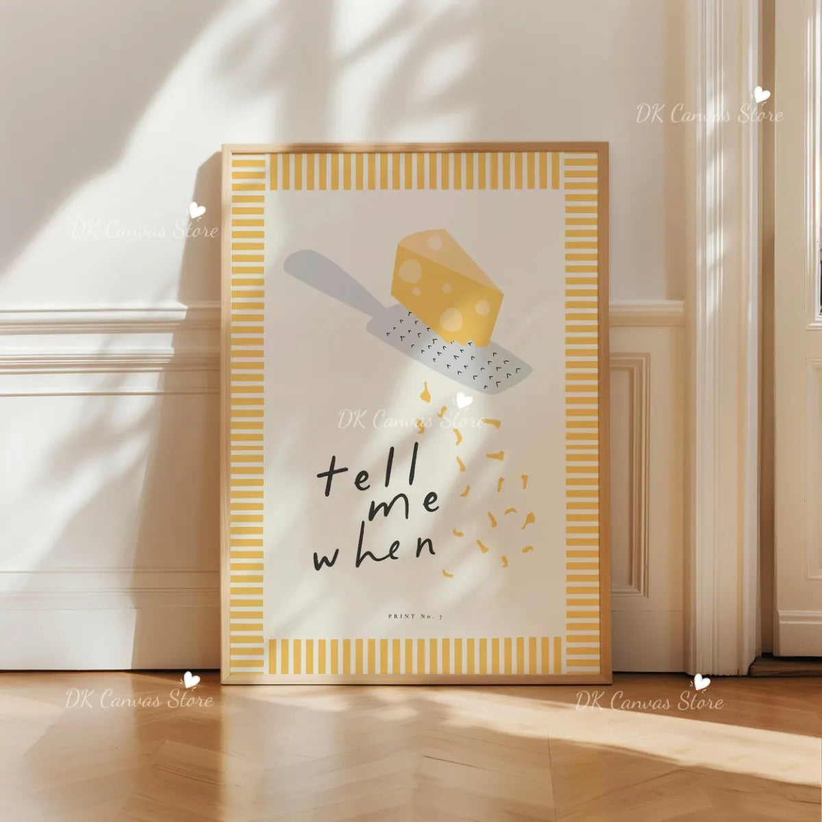 "Tell Me When" Quote Canvas Print Poster Funny Coffee Wine Cheese Cooking Art Prints Restaurant Kitchen Wall Art Home Decor