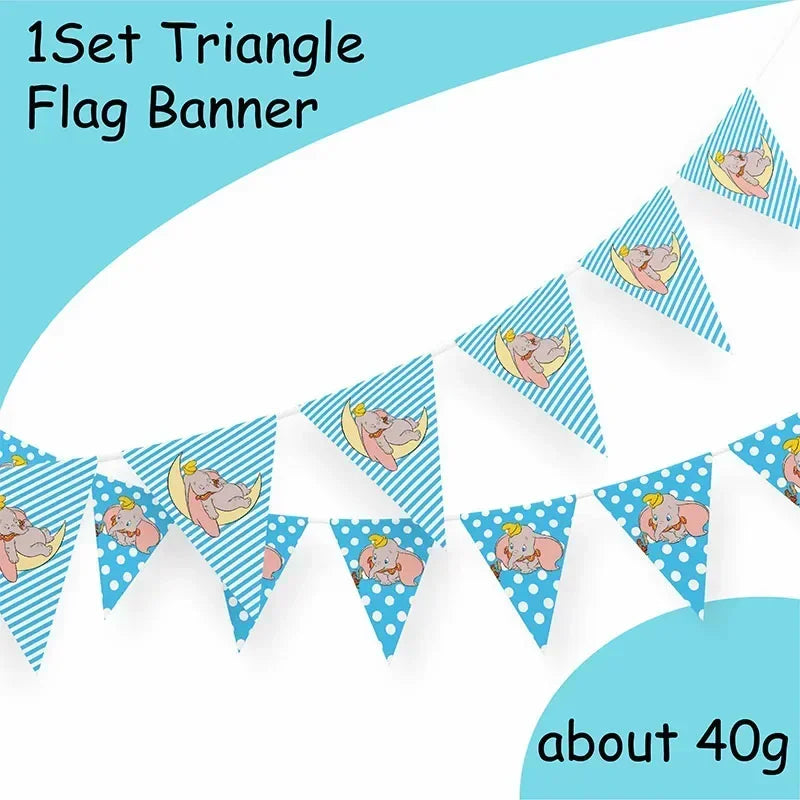 Dumbo Cute Birthday Party Decorations Tableware Kids  Cups Plates Tablewares Set Baby Shower Party Supplies for Children's Day