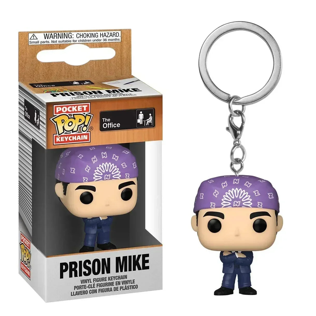 FUNKO POP The Office Keychain Prison Mike Vinyl Figure Keychain Pendants Keyring Toys Carvinal Kid Toys