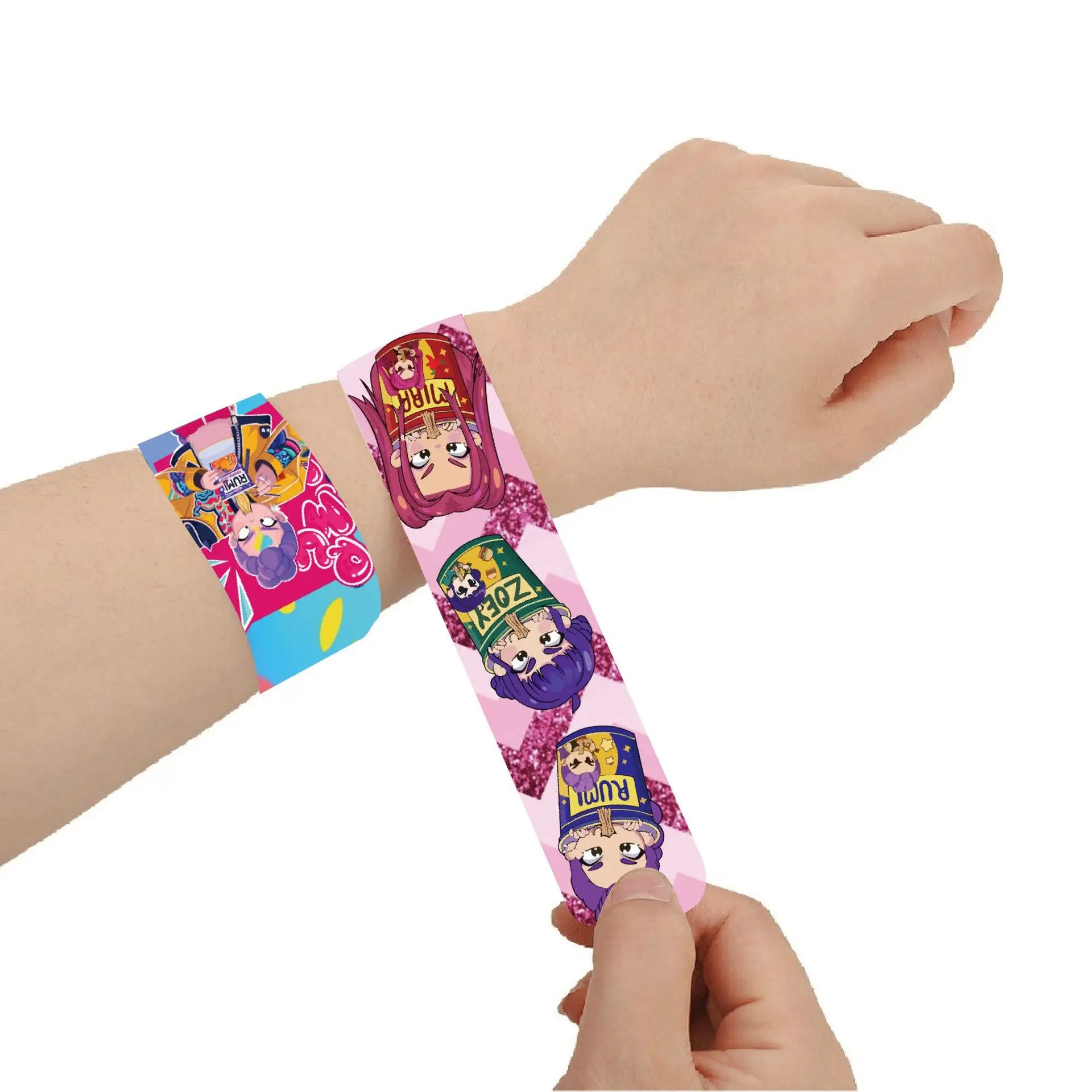 12/24/36pcs Kpop Demon Hunters Slap Bracelets Party Favors Snap Bracelets Birthday Party Gifts Decoration Supply Christmas Gifts