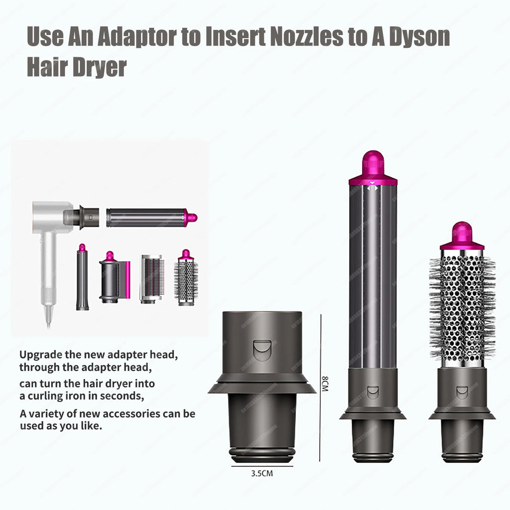 For Dyson Airwrap HS01 HS05 Hair Styling Nozzle Brush Anti fly Hair Nozzle For Dyson Hair Dryer Accessories Auto Hair Curling
