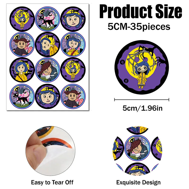 Coraline Birthday Party Decoration Disposable Set Tableware Plate Honeycomb  straws Cake Napkins Toppers for Kid Shower Supplies