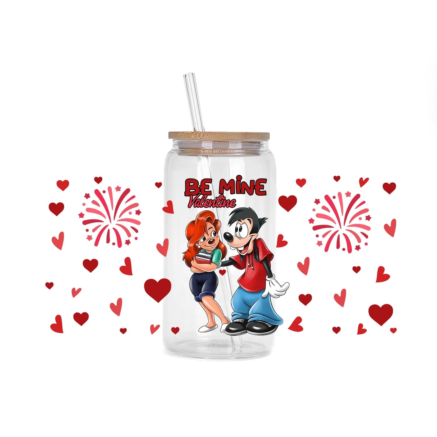 30 Style Valentine's Day Mickey XOXO UV Sticker Party DIY Decals 3D transfers uvdtf tumbler seal stickers 16oz uv dtf cup wraps