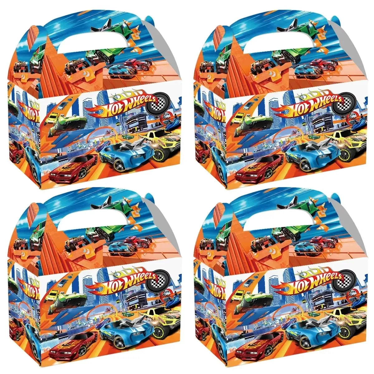 Hot Wheels Birthday Party Decor Disposable Tableware Racing Car Gift Bag Tablecloth Cake Balloon Plate Boy Kid Party Supplie Set