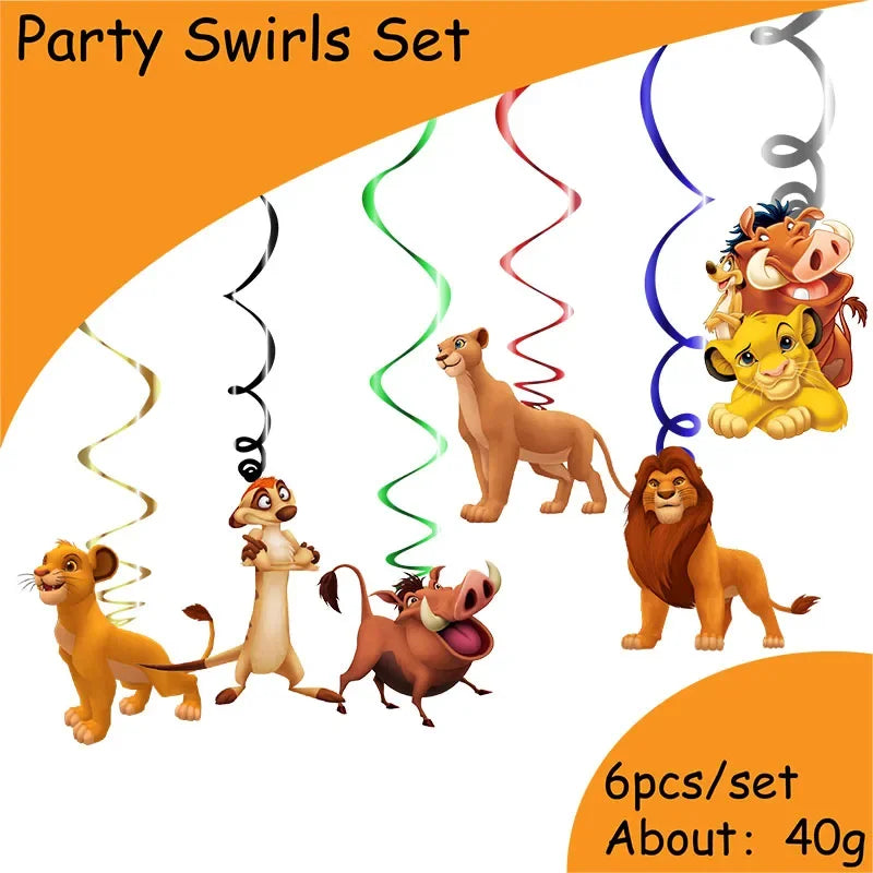 Disney Lion King Graduation Theme Decorations Lion King Backdrop Disposable Tableware Baby Shower Kids Party Supplies Gift
