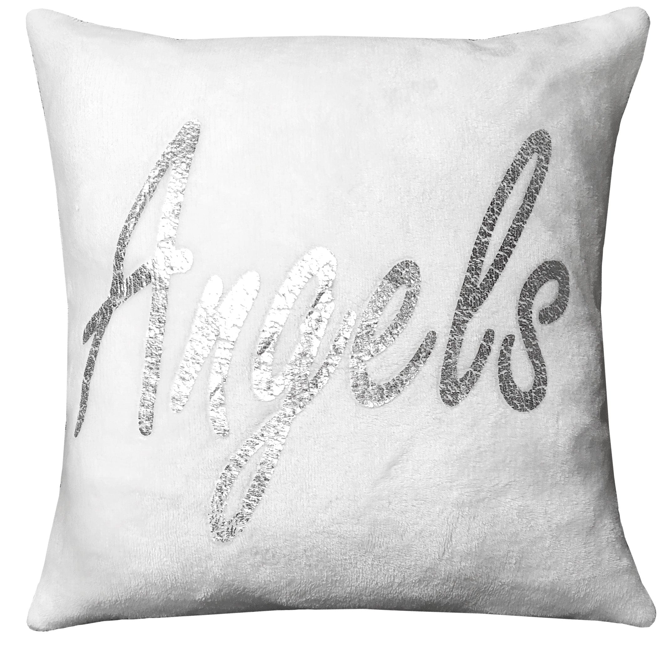 Angel Wings Luxurious Teddy Fleece Duvet Set Super Soft Faux Fur Bedding Pillow Cases Bed Throw Cushion in Pink White Grey by OLIVIA ROCCO