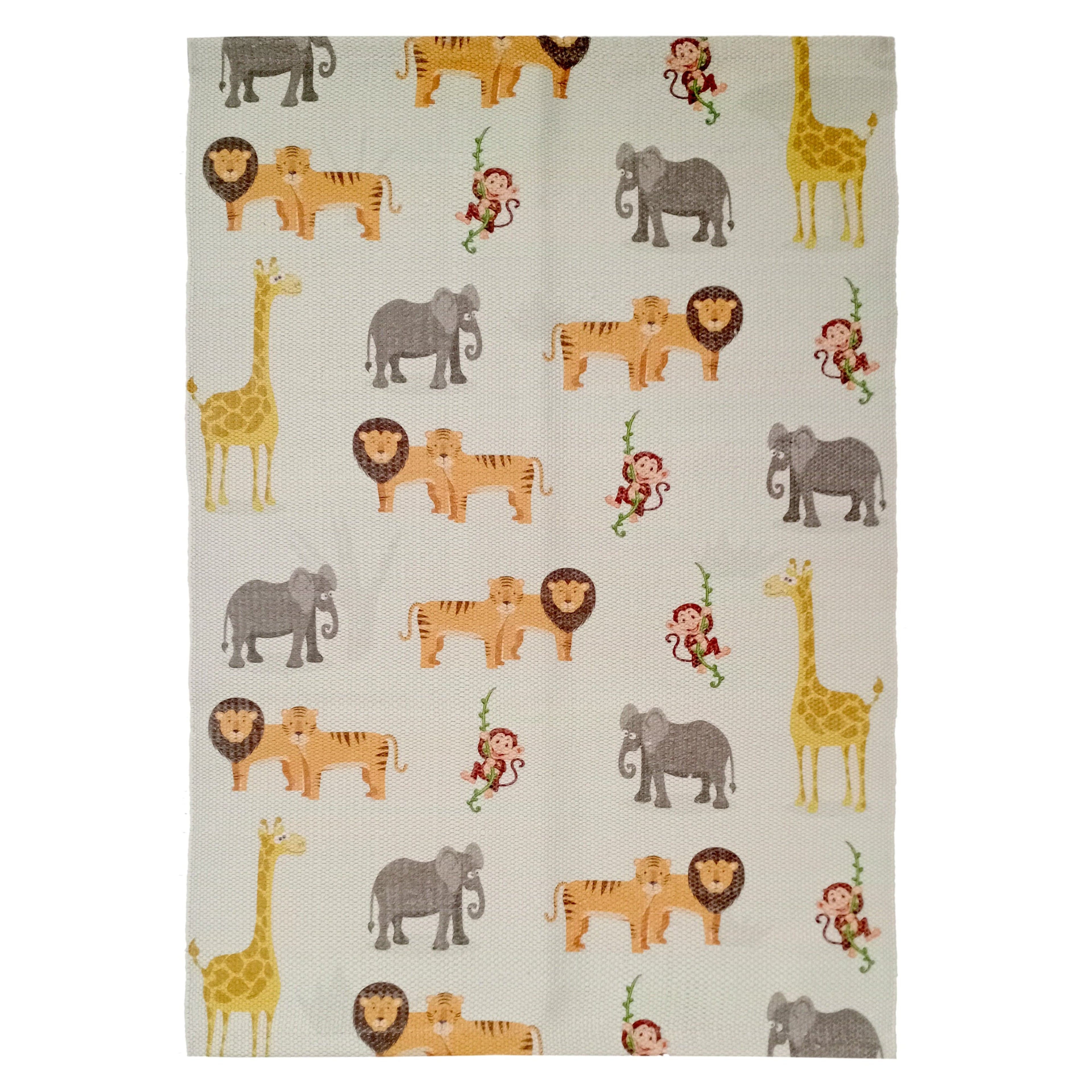Animal Printed Rug Safari Modern Non-Slip Soft Durable Floor Rug for Living Room Bedroom Hallway & Office by OLIVIA ROCCO