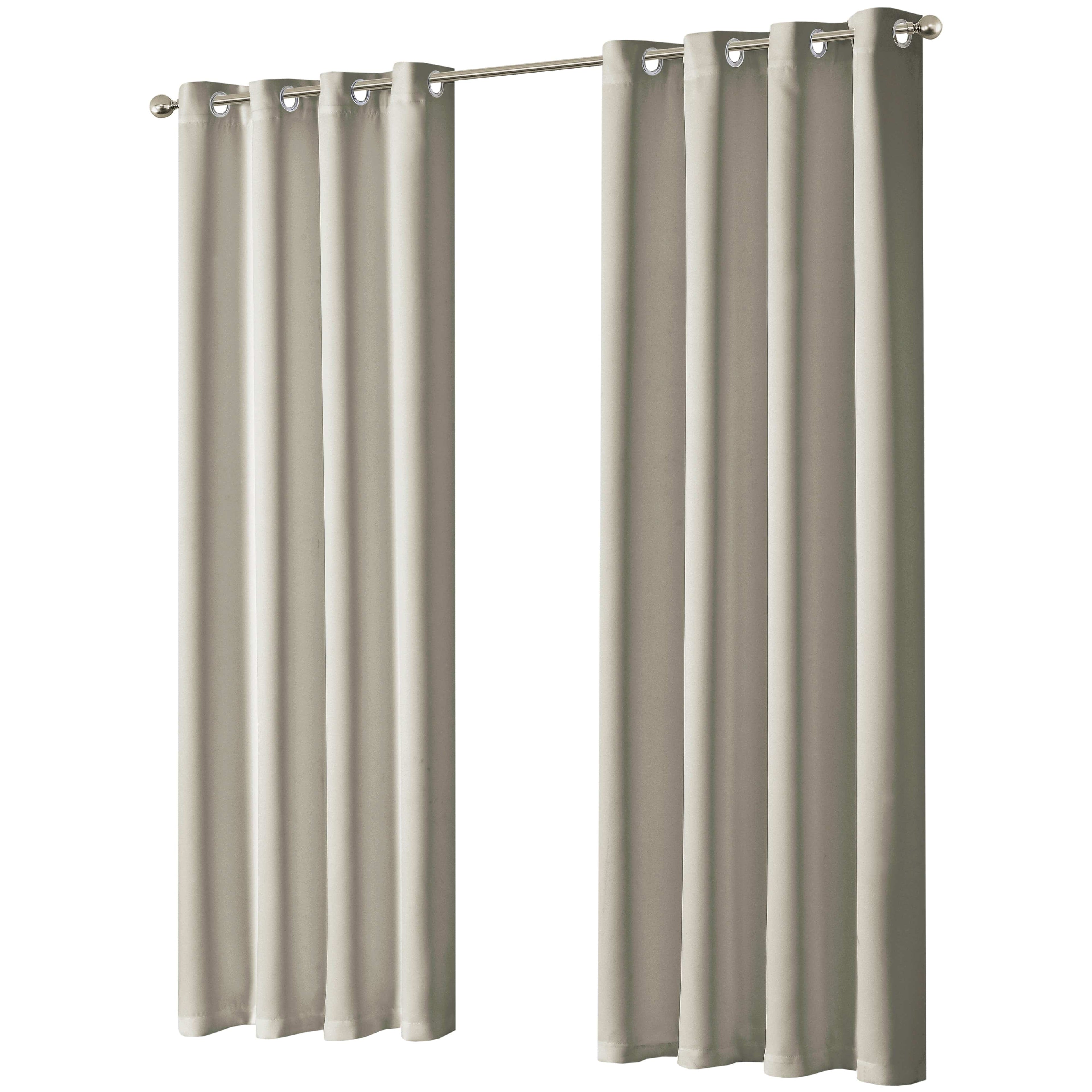 Blackout Natural Eyelet Curtains Thermal Ring Top Window Treatment for Living Room & Bedroom by OLIVIA ROCCO